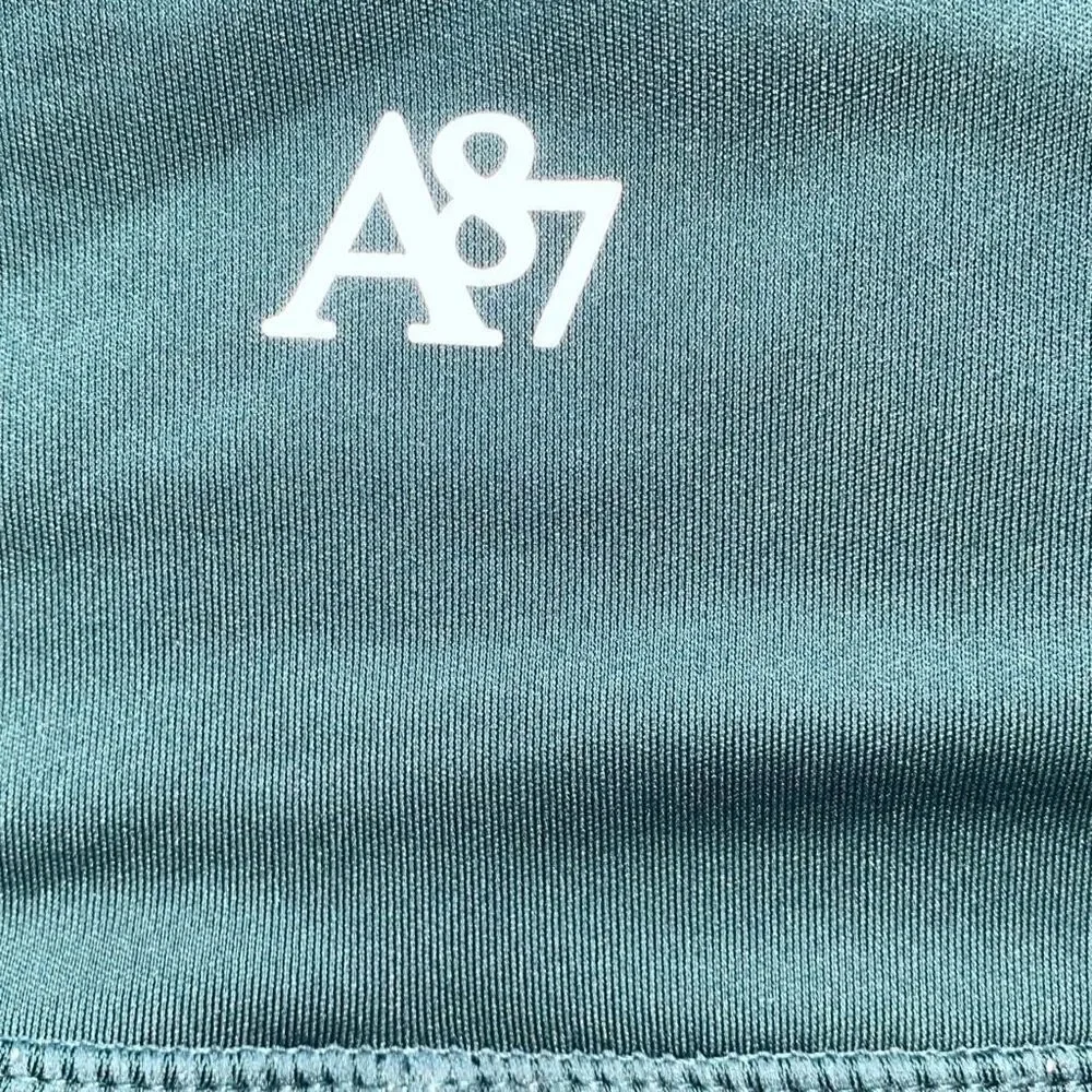 Aeropostle GUC Bike Shorts Logo Workout Mesh Side Paneling Jewel-tone Emerald S